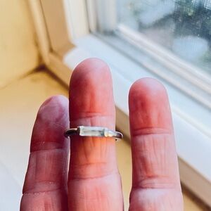 Vintage Sundance Blue Topaz and Sterling Silver Ring w/14k gold accents